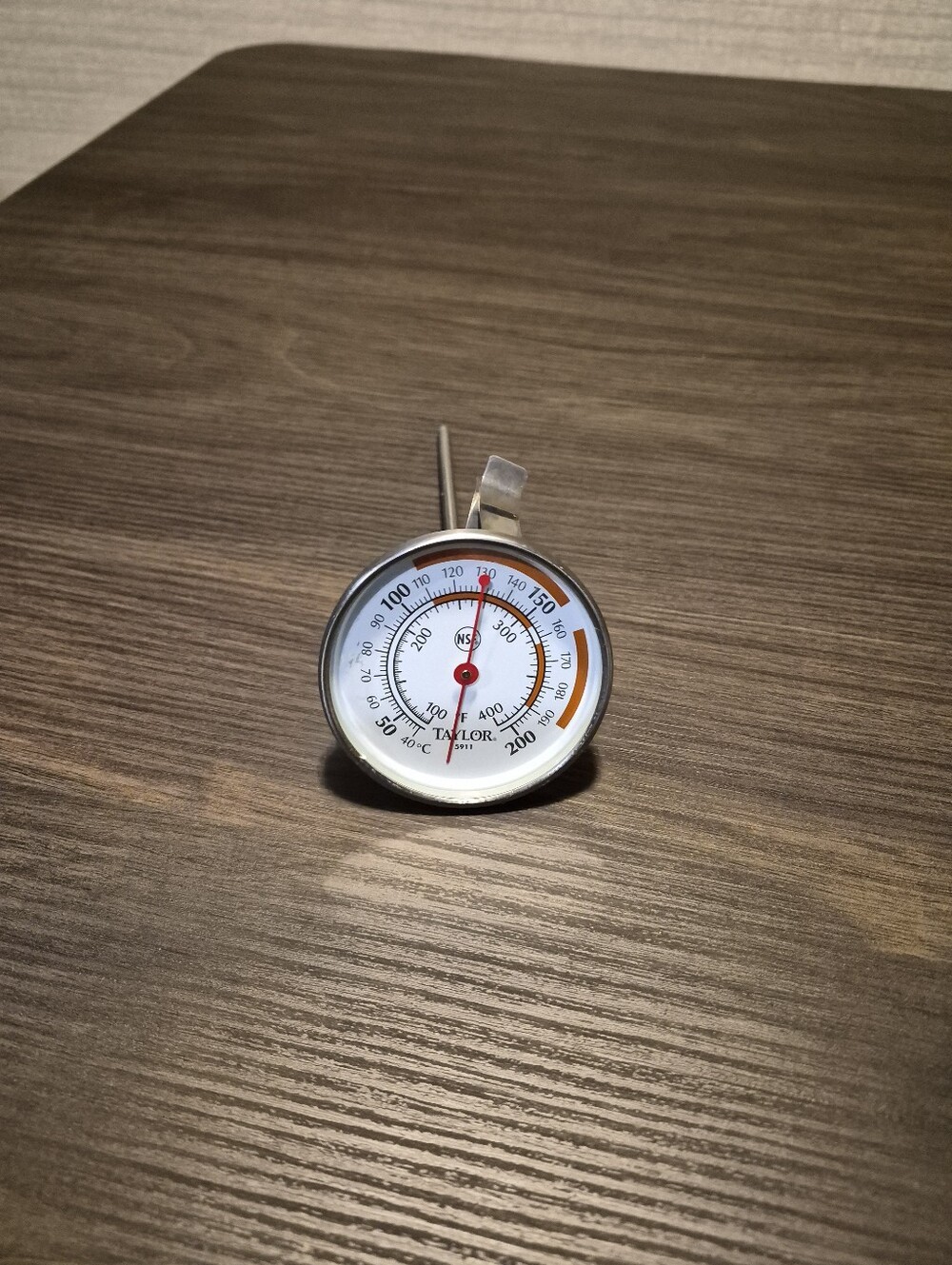 Taylor Stainless Steel Oven/Meat Thermometer in Silver and Red